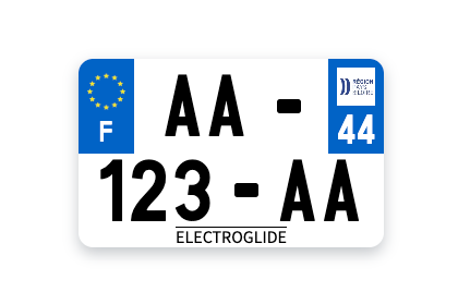 Plaque d’immatriculation – Véhicule électrique